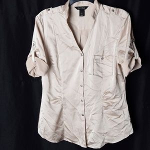 WHBM Beige blouse silky fabric